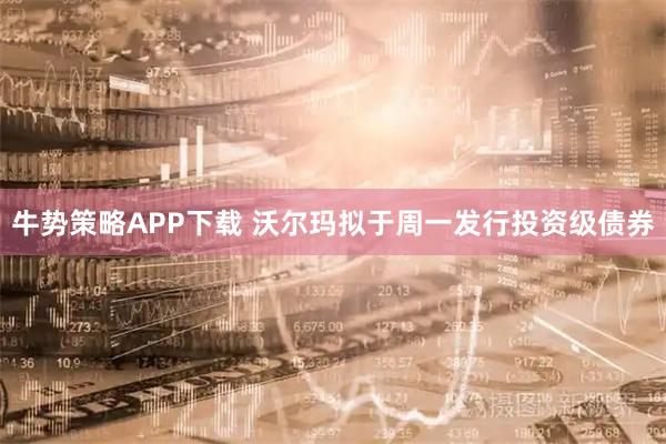 牛势策略APP下载 沃尔玛拟于周一发行投资级债券